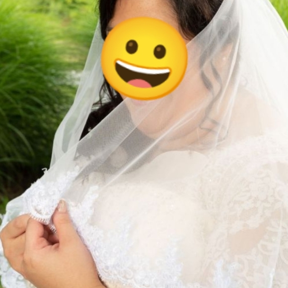 Ivory Plus Size Wedding Gown David's Bridal Size 22W - Picture 4 of 10